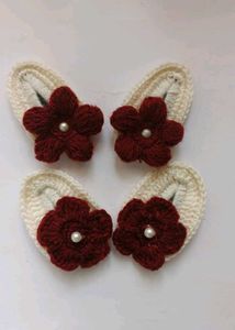 Combo of flowers Hair Clips (4 Pcs)