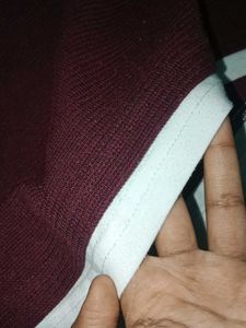 Burgundy Ringer Tee