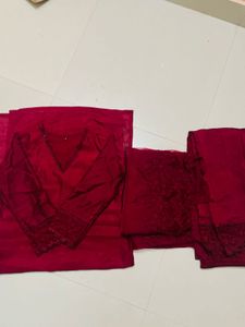 Elegant Maroon Kurta Pant Set