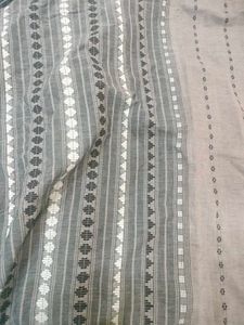 Striped Patterned Fabric Cotton Saree