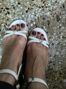 Ritu Wears Brand White Heels In 5:5 Size 39 No.