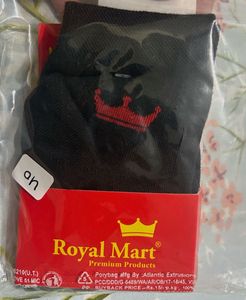 SEAL PACKED - Royal Mart Black Crown Socks
