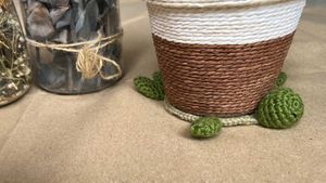 Crochet Turtle Cup Holder