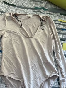 H&amp;M Nude Pink Shimmery Bodysuit