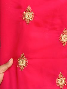 Georgette Saree With Embroidery