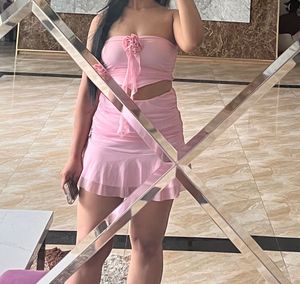 Pink co-ord set . size-xs/s(Stretchable)