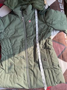 Womens jacket with detachable hoodie