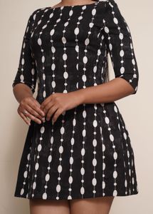 Black Mini Dress with Back Chain Close