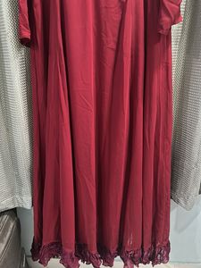 Elegant Maroon Embellished Dress