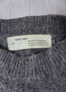 Off-White Grey Knit Sweater
