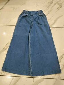 Denim Wide Leg Pants