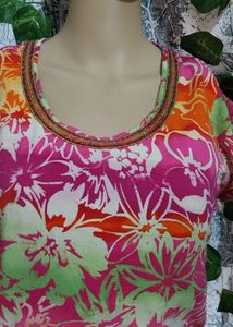 Caribbean Joe Petite Batik T-SHIRT