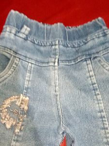 Baby Girls Stylish Straight Pant Jeans