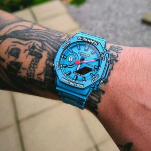 G SHOCK MANGA GA-2100MNG-7A (White) &amp; BLUE