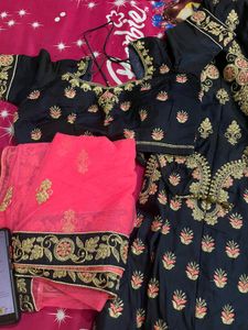 dark blue colour lehenga with canCan