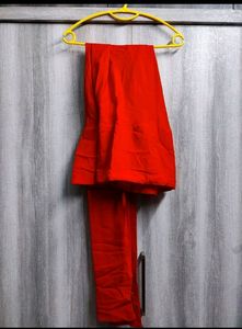 3 Pcs Orange Color Stitched Suit