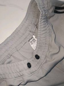 Gray Jogger Sweatpants with Zipper Pockets