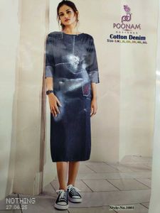 Denim Look Kurta
