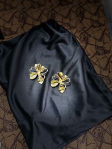 Golden Blossom Stainless Steel Earrings