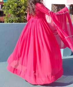 Elegant Pink Anarkali Suit