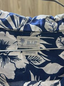 Blue Tropical Shirt For Men