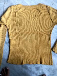 Ribbed Mustard Yellow Sweater