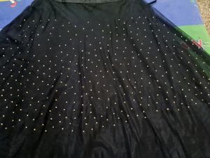 Long Black Skirt With Golden Beads🖤