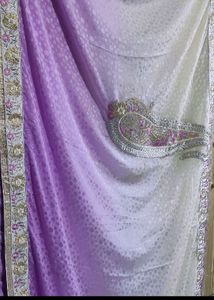 White Embroidered Saree