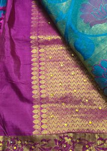Floral Design Heavy silk Saree