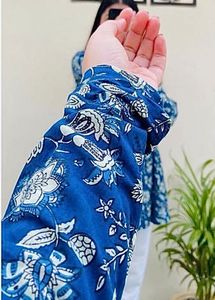 Jaipuri Brand New Indigo Print Kurti, Bust- 36/34