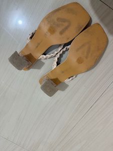 Braided Strap Square Toe Sandals