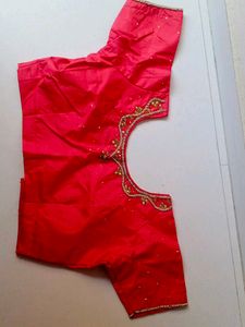 Red Embellished Blouse