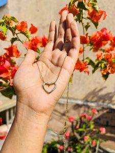Anti Tarnish Heart Pendant Necklace