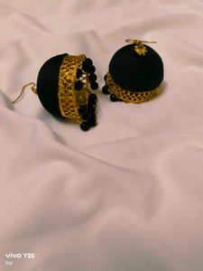 Black Jhumka Earrings