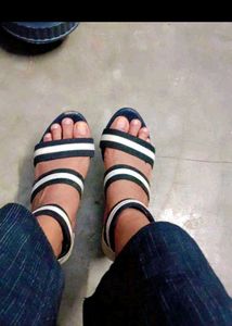 Striped Strap Sandals