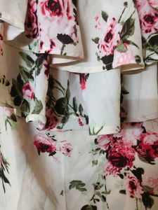 Beautiful Floral Print Off Shoulder Top