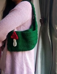 Green Crochet Handbag
