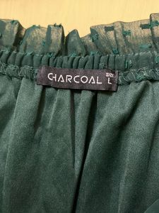 Elegant Emerald Green Off-Shoulder Dress