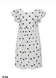 Only Girls Spotty V Back Dress