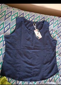 Navy Sleeveless Top