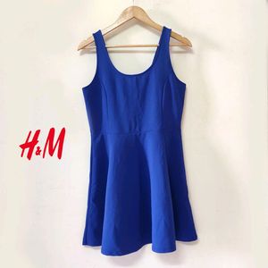 H&amp;M Royal Blue Skater Dress