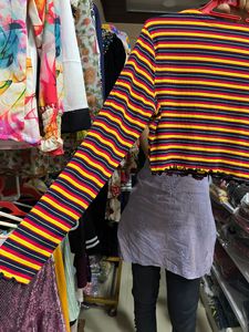 Multi Coloured Shirt Style Top