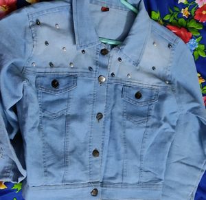 Stone Work Jeans Jacket