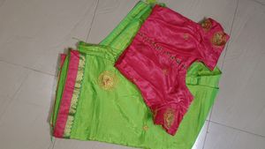 Beautyful Saree With Stitched Boat Neck