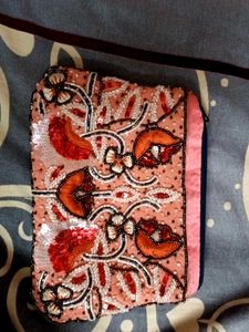 Vintage Beaded Floral Clutch