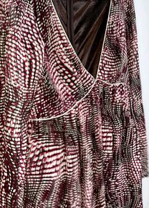 Korean New V Neck Viscoss Flare And Fit Dress