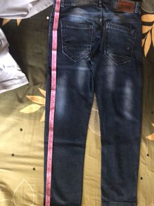 Men Jeans Navy Blue
