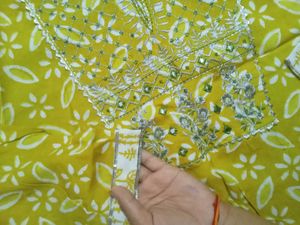 Yellow Printed Kurta Set