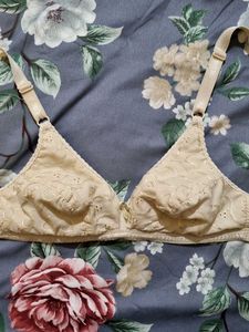 Non-padded Cotton Beige Bras