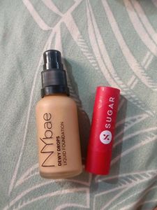 Foundation And Lip Balm Tinted